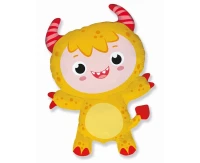 Foil balloon 24" FX - Little Monster (yellow),  unpacked (flat)